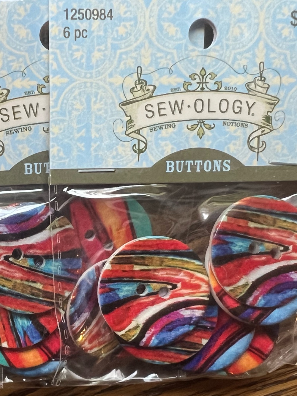 18 Colorful Tie Dye Buttons NWT